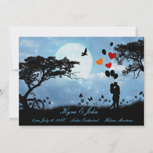 Amour pittoresque sous la mariée à la lune