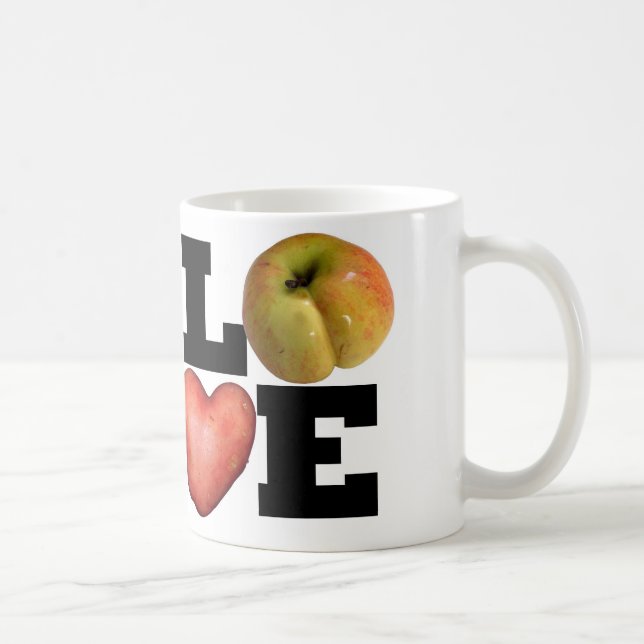 AMOUR Pomme Coeur Pomme Mug (Droite)