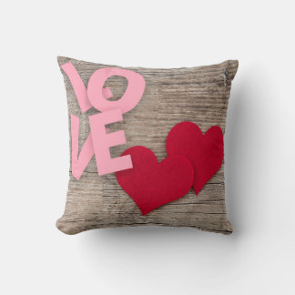 Amour pour la Saint-Valentin Oreillers en bois