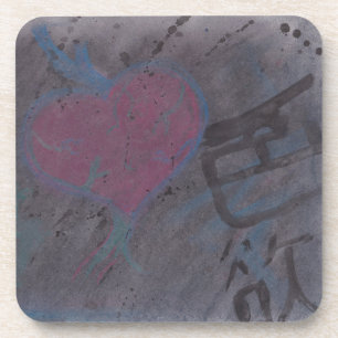 Amour pour le jeu de dessous de verre de la soif
