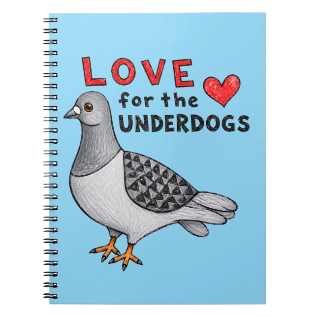 Amour pour les Underdogs – Cahier spiral avec pige (Devant)