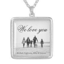 Amour pour maman Family Photo Collier