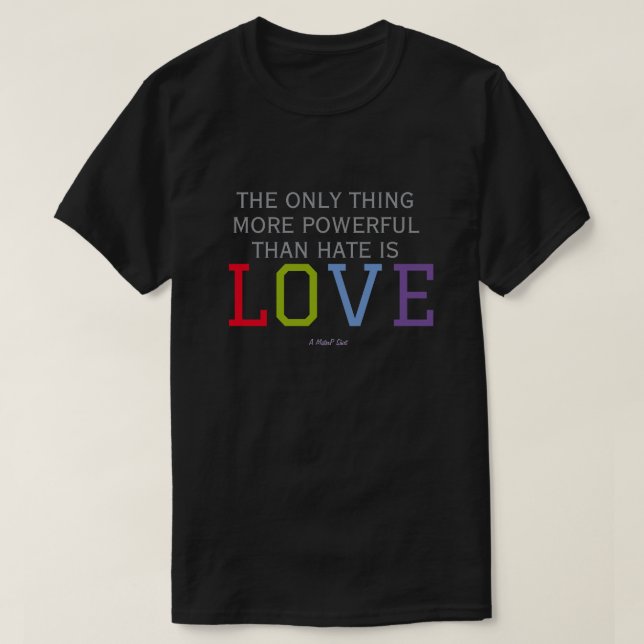 AMOUR (recto-verso) (foncé) - Un T-shirt MisterP (Design devant)