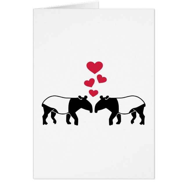 Amour rouge de coeurs de tapir (Devant)