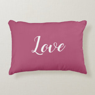"Amour" sur Coussin d'Accent Rose jolie baie