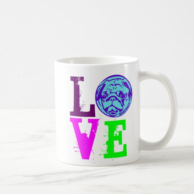 AMOUR - tasse rose de ruban (Droite)