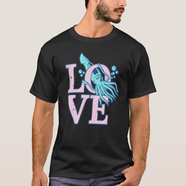 AMOUR Tshirt Octopus Cuttlefish Calmar (Devant)