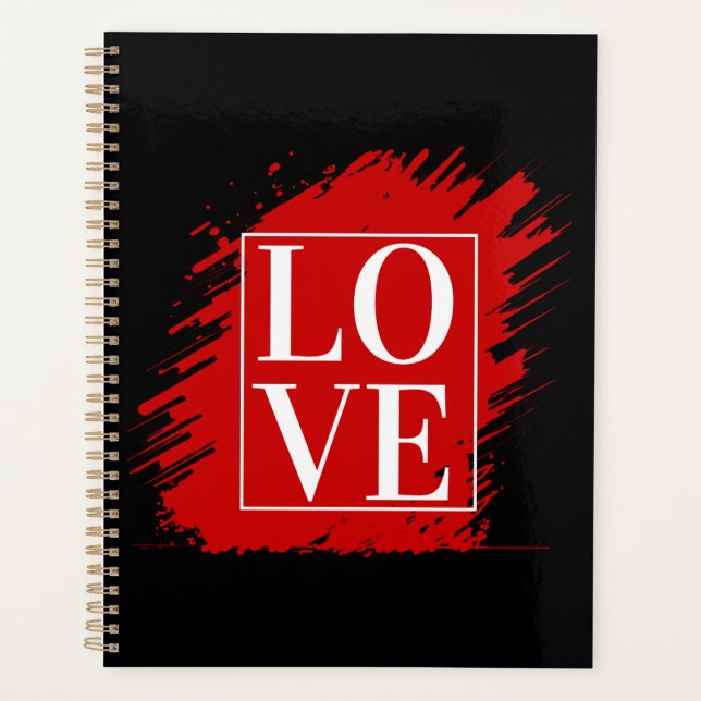 AMOUR TYPOGRAPHIE BLANCHE ART ROUGE (Devant)