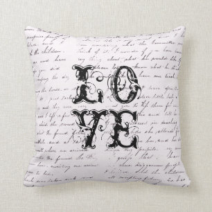 Amour vintage Coussin en détresse