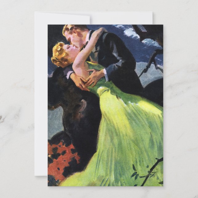 Amour vintage et romance, Baiser romantique (Devant)