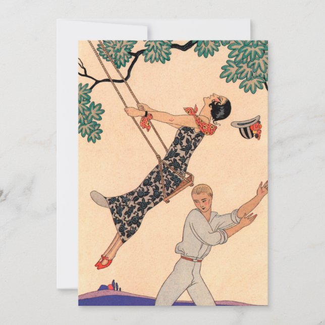 Amour vintage Romance, Escarpolette Swing Barbier (Devant)