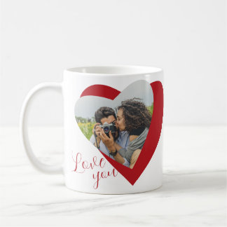 amour vous photo coeur café tasse