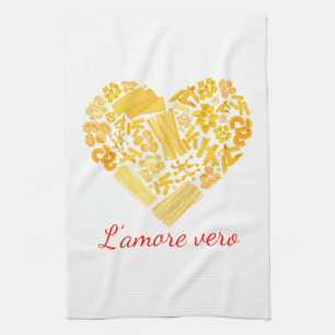 Amour vrai - serviette de cuisine italienne de