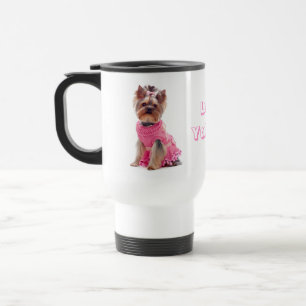 Amour Yorkie Yorkshire Terrier Chien de voyage Mug