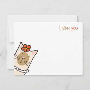 Amoureux de chat siamois   Cartes de remerciement 