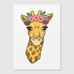 Amoureux de girafe Girafe Couronne de fleurs