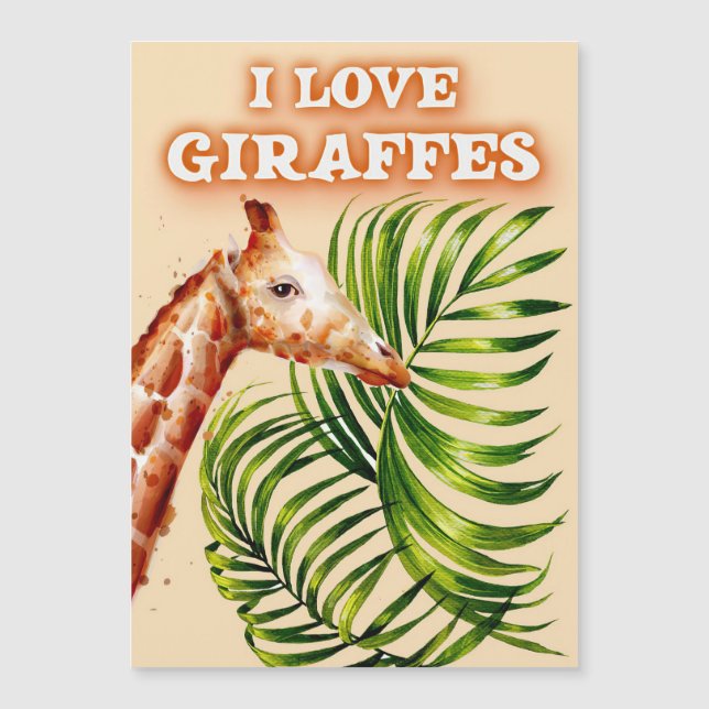 Amoureux de girafe J'adore les girafes (Devant)