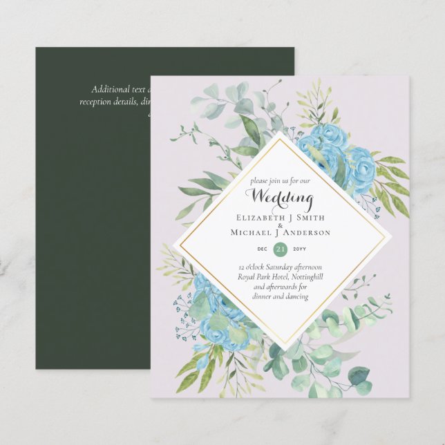 Amoureux de la nature Mariage Foral Verdure Rustiq (Devant / Derrière)