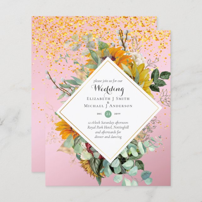 Amoureux de la nature Mariage Foral Verdure Rustiq (Devant / Derrière)