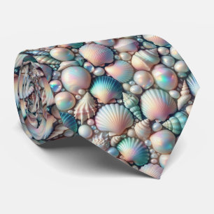 Amoureux de la plage Cravate Coquillages iridesc