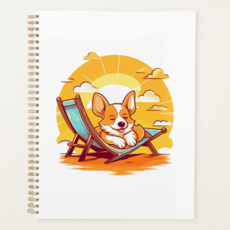 Amoureux de la plage : planificateur Naptime Corgi