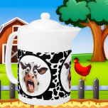 Amoureux de la vache drôle Pays<br><div class="desc">Amoureux de la vache drôle Pays théière</div>