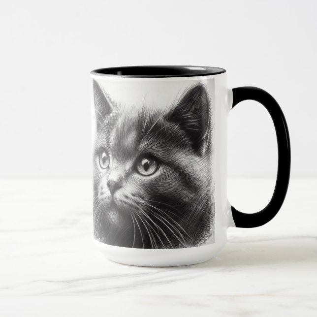 Amoureux de les chats délice Mug (Droite)