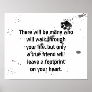 amoureux de les chiens citation poster design empr