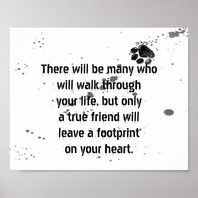 amoureux de les chiens citation poster design empr (Devant)
