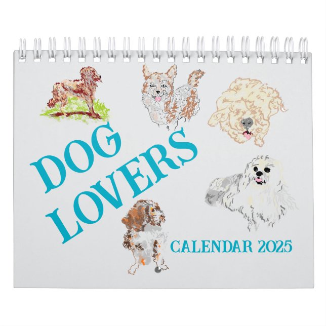 Amoureux de les chiens du calendrier 2025 (Protection)