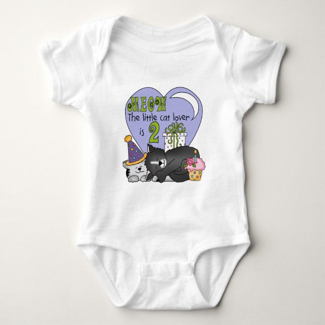 Amoureux des chats 2e anniversaire Tshirts et cade (Devant)