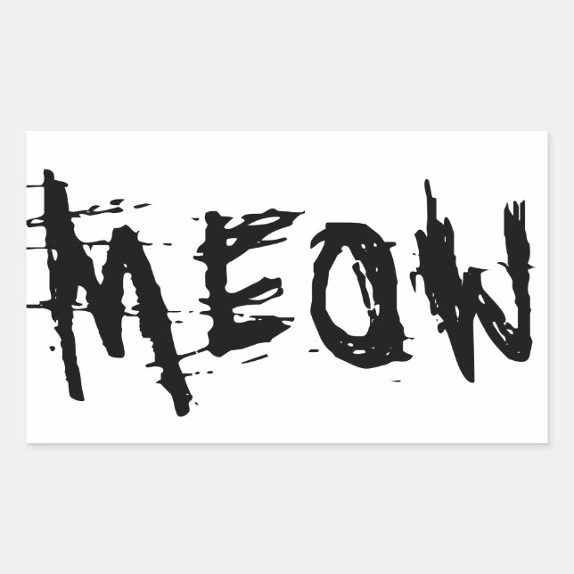 Amoureux des chats, autocollants MEOW (Devant)
