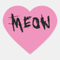 Amoureux des chats, autocollants PINK MEOW