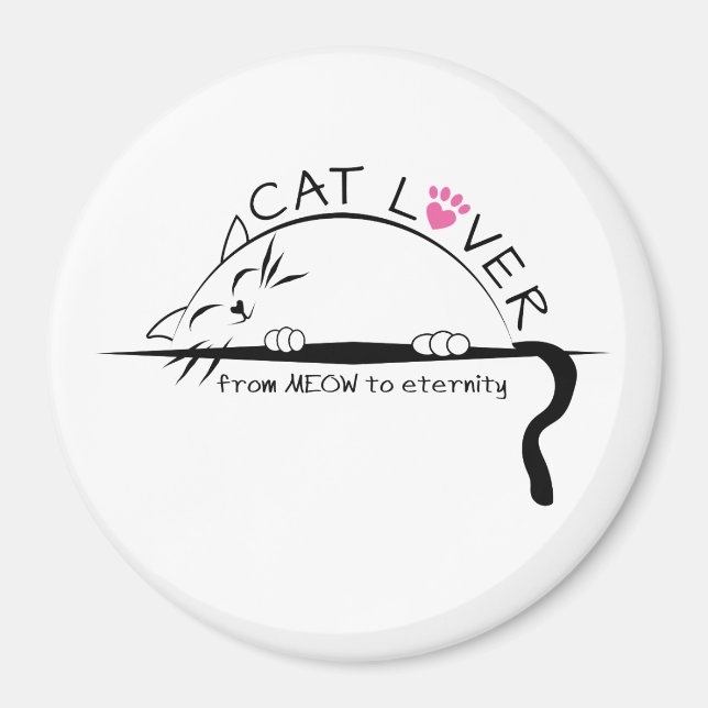 Amoureux des chats de MEOW à Eternity Magnet (Devant)