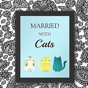 Amoureux des chats Fun Poster Wall Art