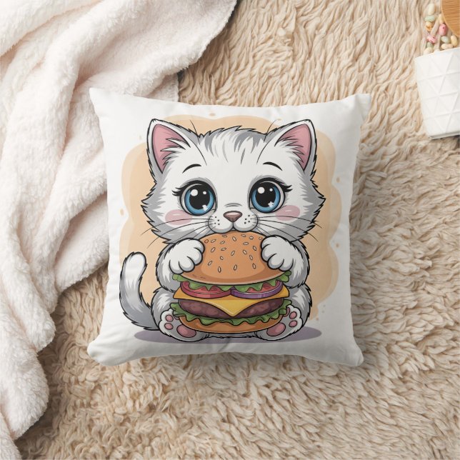 Amoureux des Chats Mignons | Coussin Décoratif Cha (Couverture)