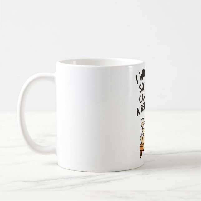Amoureux des chats mug cadeau - Amoureux des anima (Gauche)