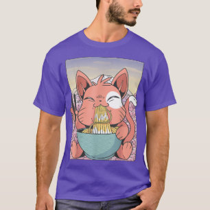 Amoureux des chats Ramen Kawaii Anime T-Shirt