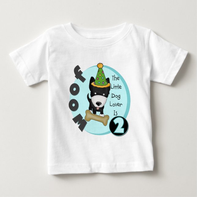 Amoureux des chiens 2e anniversaire Tshirts et cad (Devant)