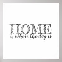 amoureux des chiens citation poster gris et blanc