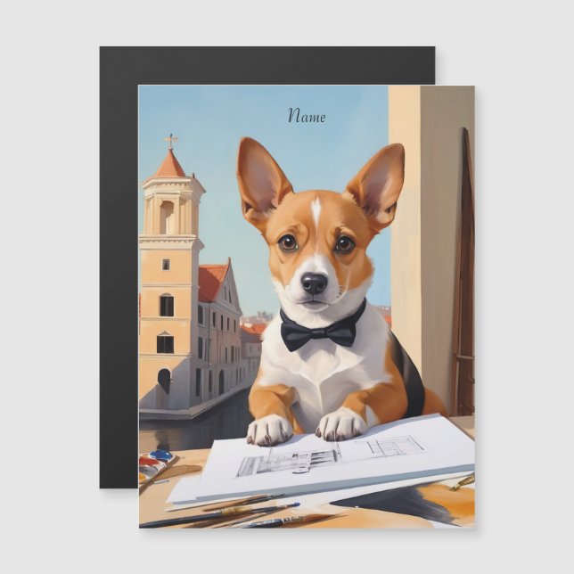 Amoureux des chiens de Charming Corgi Architect (Devant / Derrière)