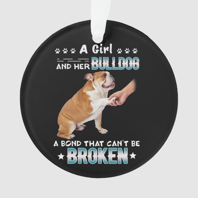 Amoureux des chiens| Girl Her Bulldog A Bond Carib (devant)