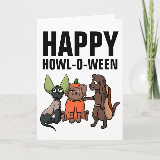 AMOUREUX DES CHIENS HALLOWEEN GREETING CARTES (Devant)