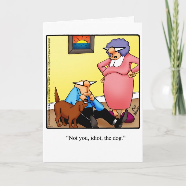 Amoureux des chiens Humour drôle de carte de voeux (Devant)