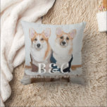 Amoureux des chiens Monogramme  Photo Coussin<br><div class="desc">Joli animal de compagnie amis Amoureux des chiens Monogramme Photo Jeu d'oreiller</div>