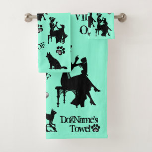AMOUREUX DES CHIENS ! Serviettes de chien ! Ajoute