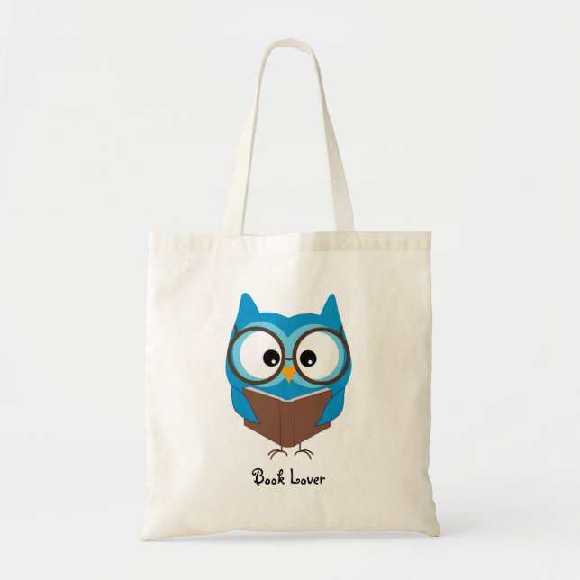 Amoureux des livres personnalisé de hibou - sac (Devant)
