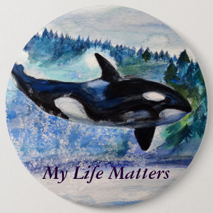 Amoureux d'Orca Nature Amical Badge