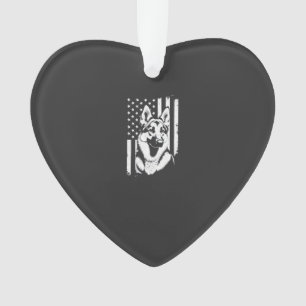 Amoureux du Berger Allemand Drapeau Américain USA