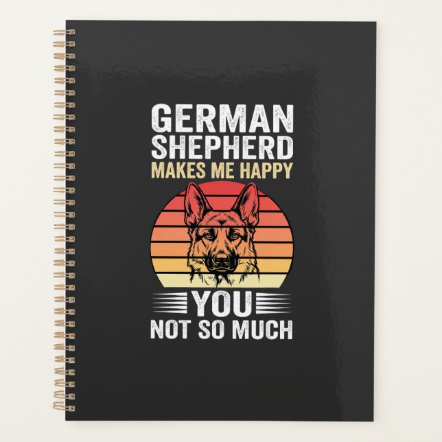 Amoureux du Berger Allemand Drôle Rétro (Devant)
